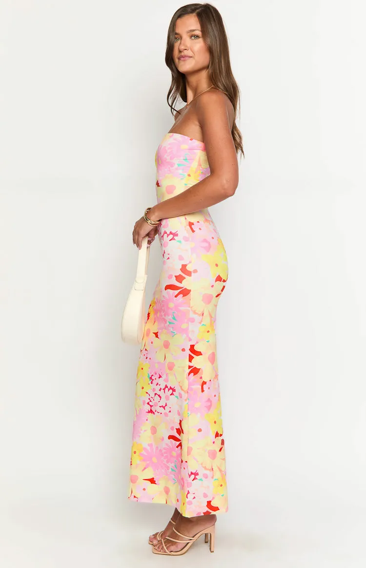 Arizona Strawberry Girl Print Maxi Dress