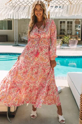 Boho Tiered Long Sleeve Maxi Dress