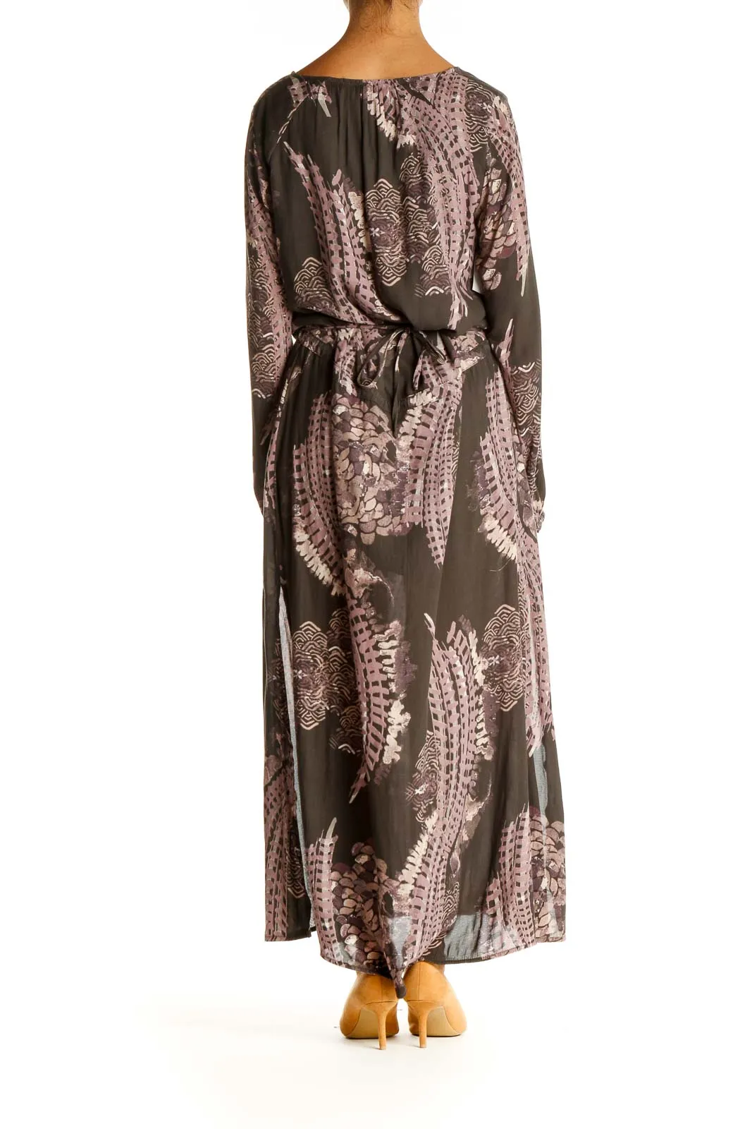 Brown Paisley Maxi Dress