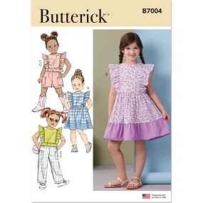 Butterick Pattern B7004 Children's Dresses, Top, Shorts and Pants