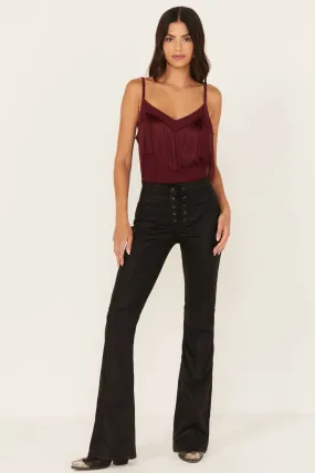 Coated Gypsy High Rise Bootcut Jeans