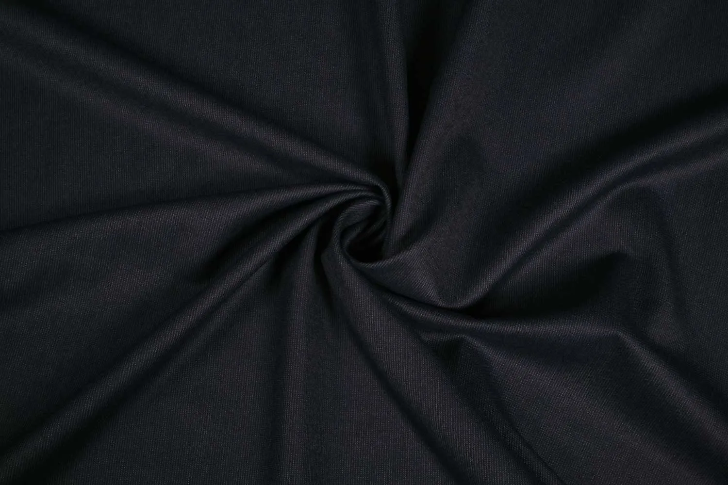 Dark Navy Blue Plain Wool Polyester Blend Suiting Fabric