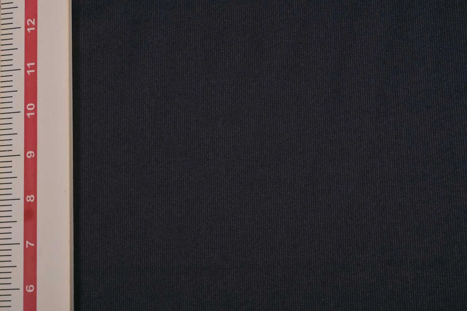 Dark Navy Blue Plain Wool Polyester Blend Suiting Fabric