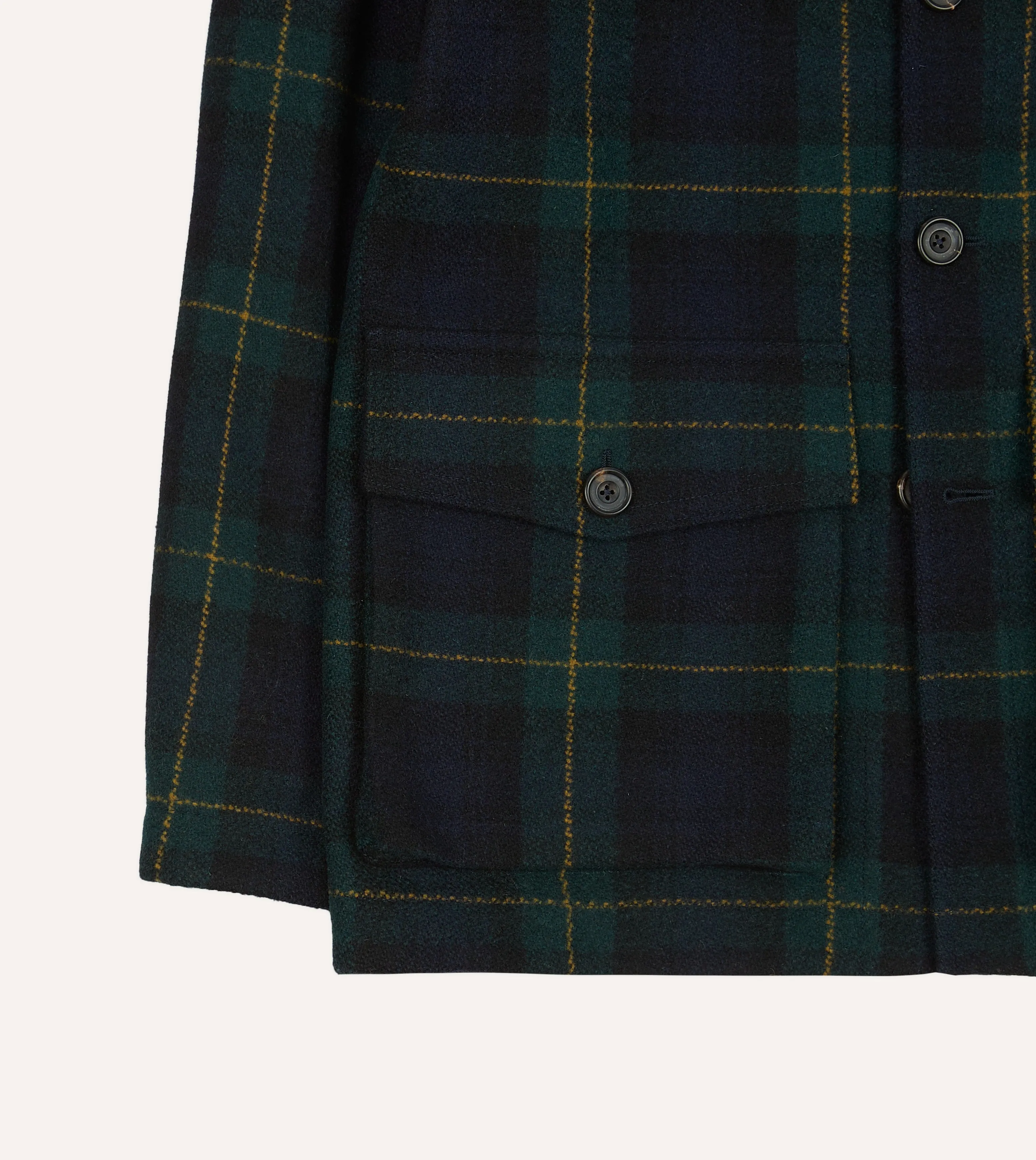 Johnston Check Melton Wool Donkey Jacket