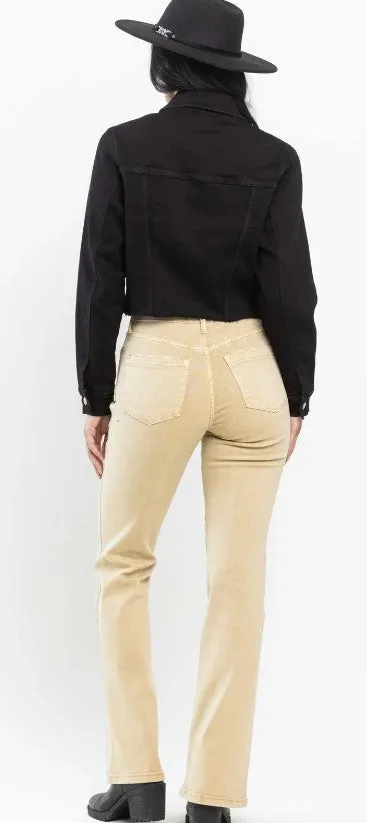 KHAKI SLIM BOOTCUT JEANS