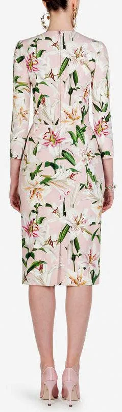 Lily Print Sheath Dress