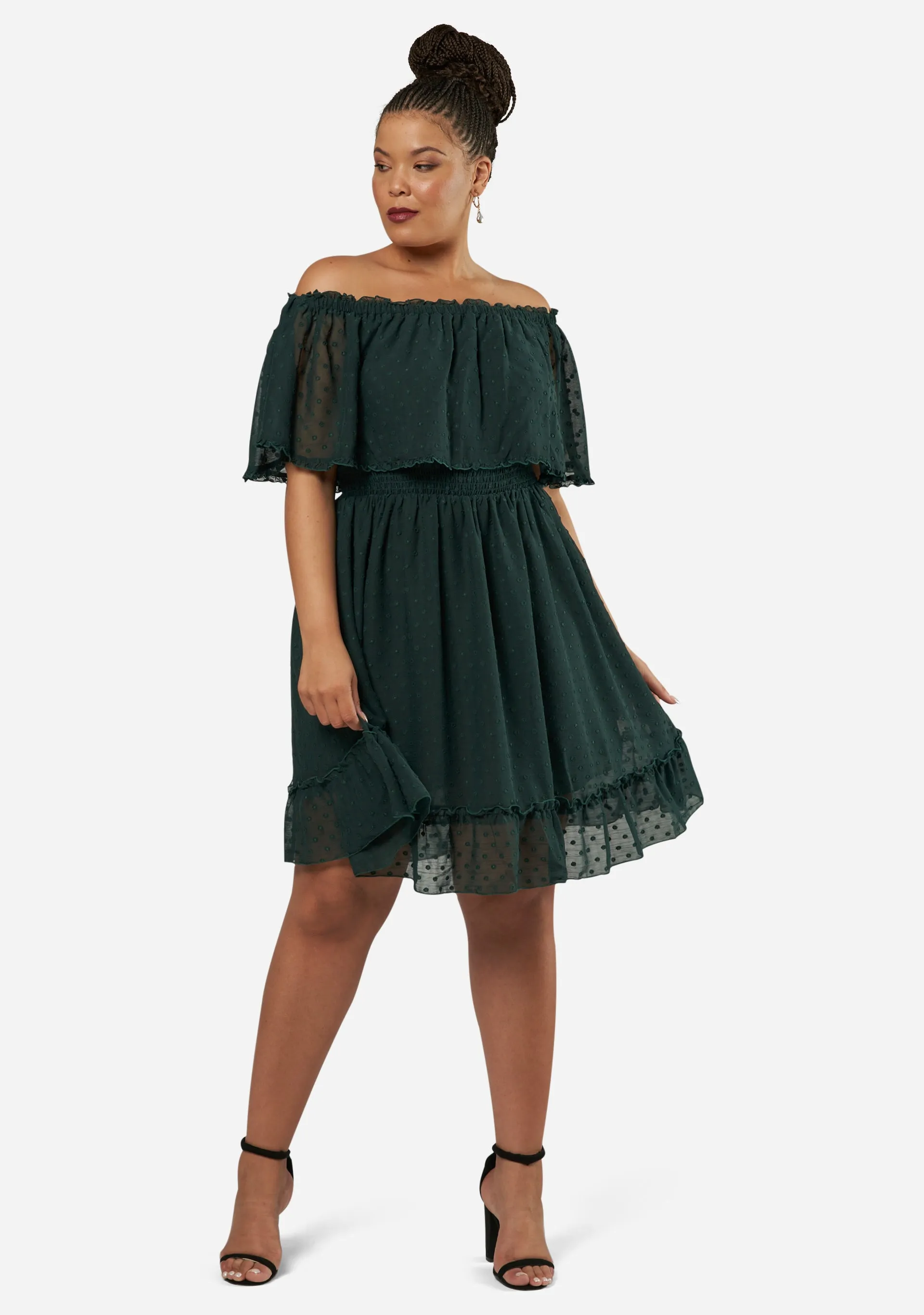 Sensual Off Shoulder Midi Dress