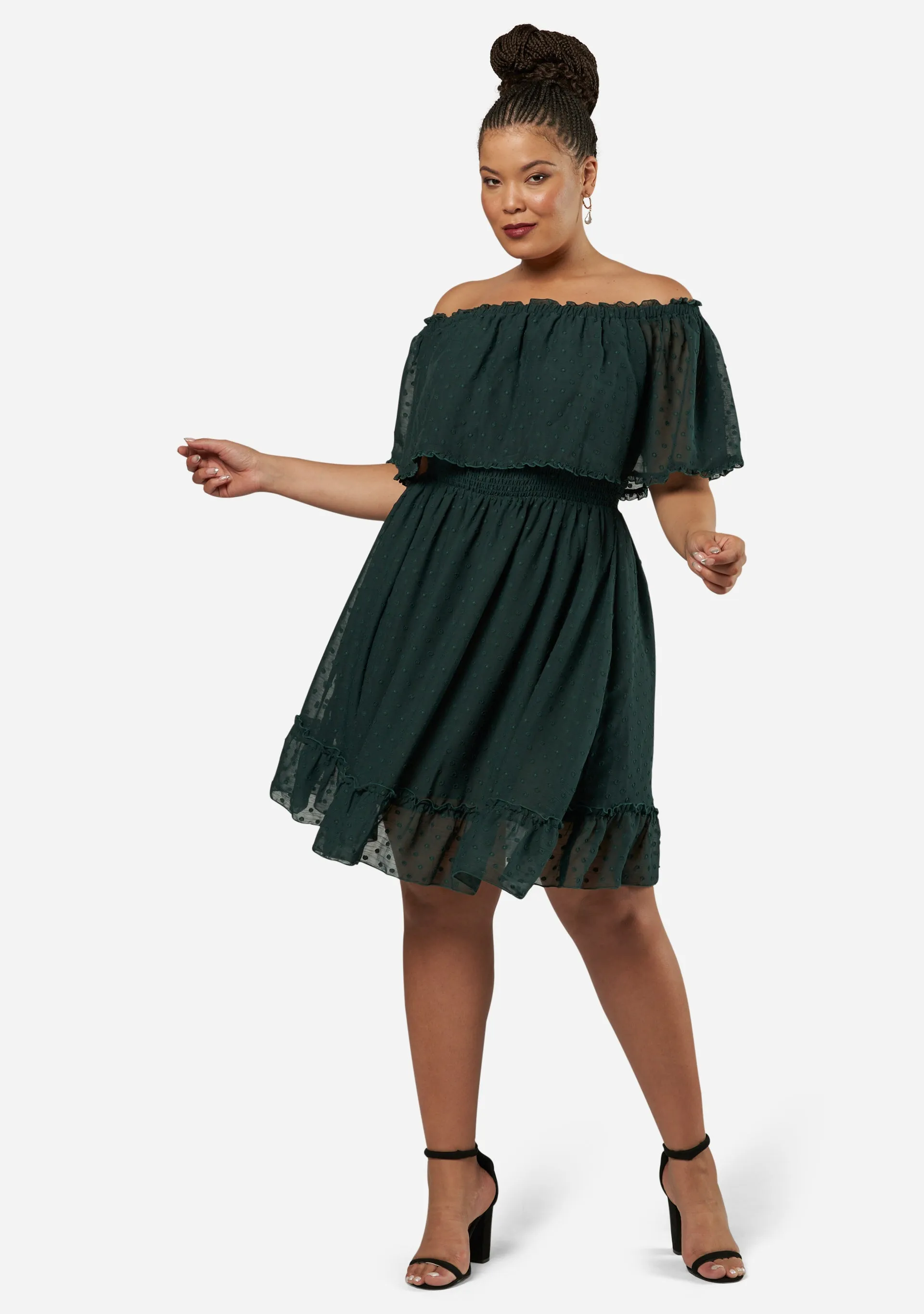 Sensual Off Shoulder Midi Dress