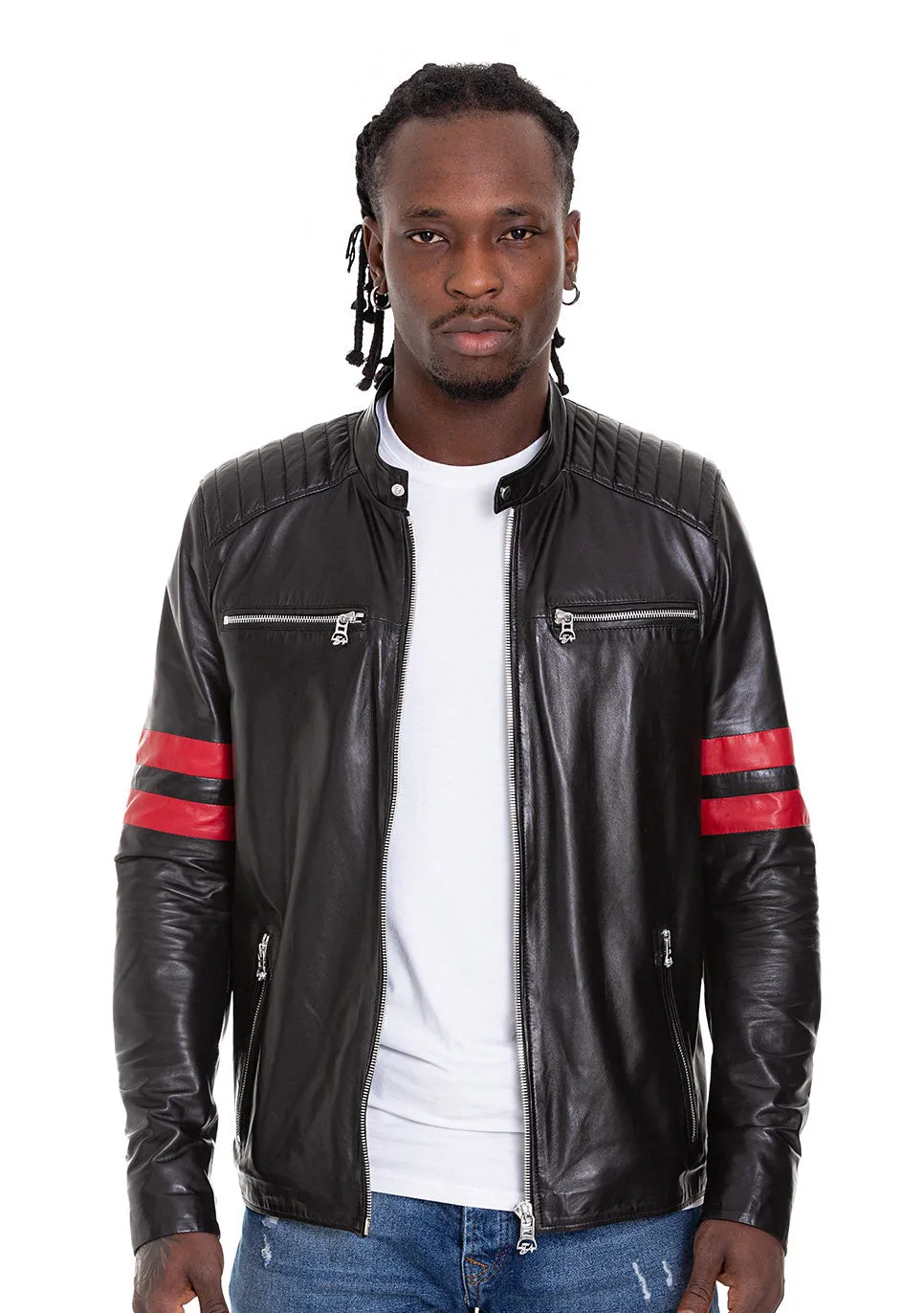 The Urban Black Leather Men Jacket