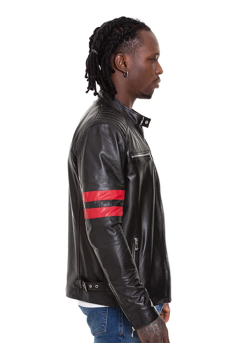 The Urban Black Leather Men Jacket