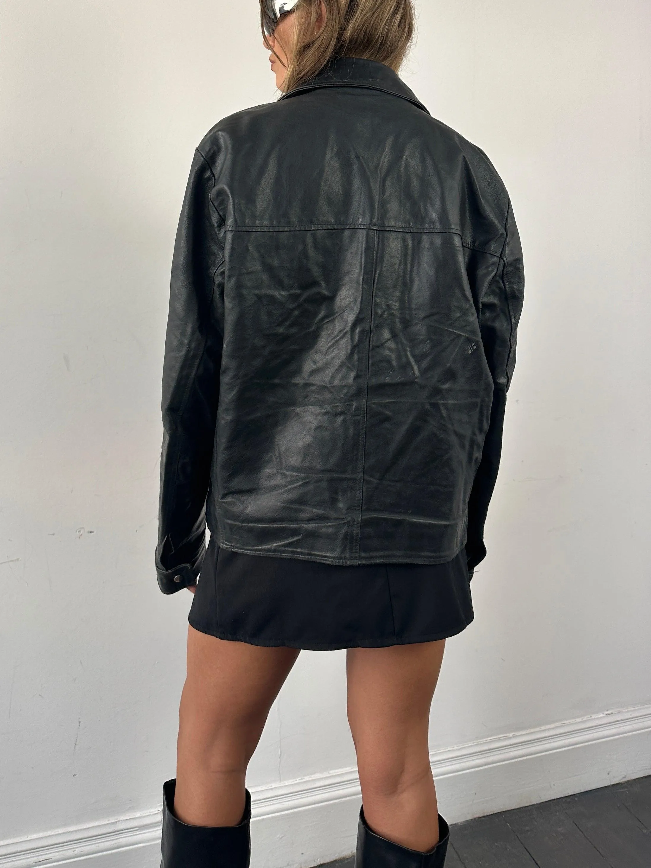 Vintage Leather Jacket - L