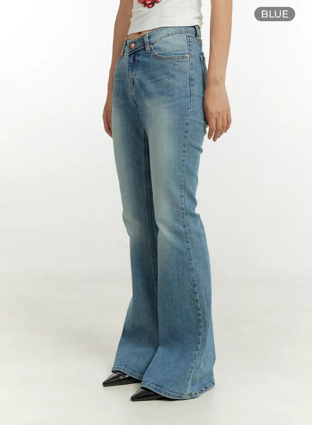 Washed Bootcut Jeans CU428