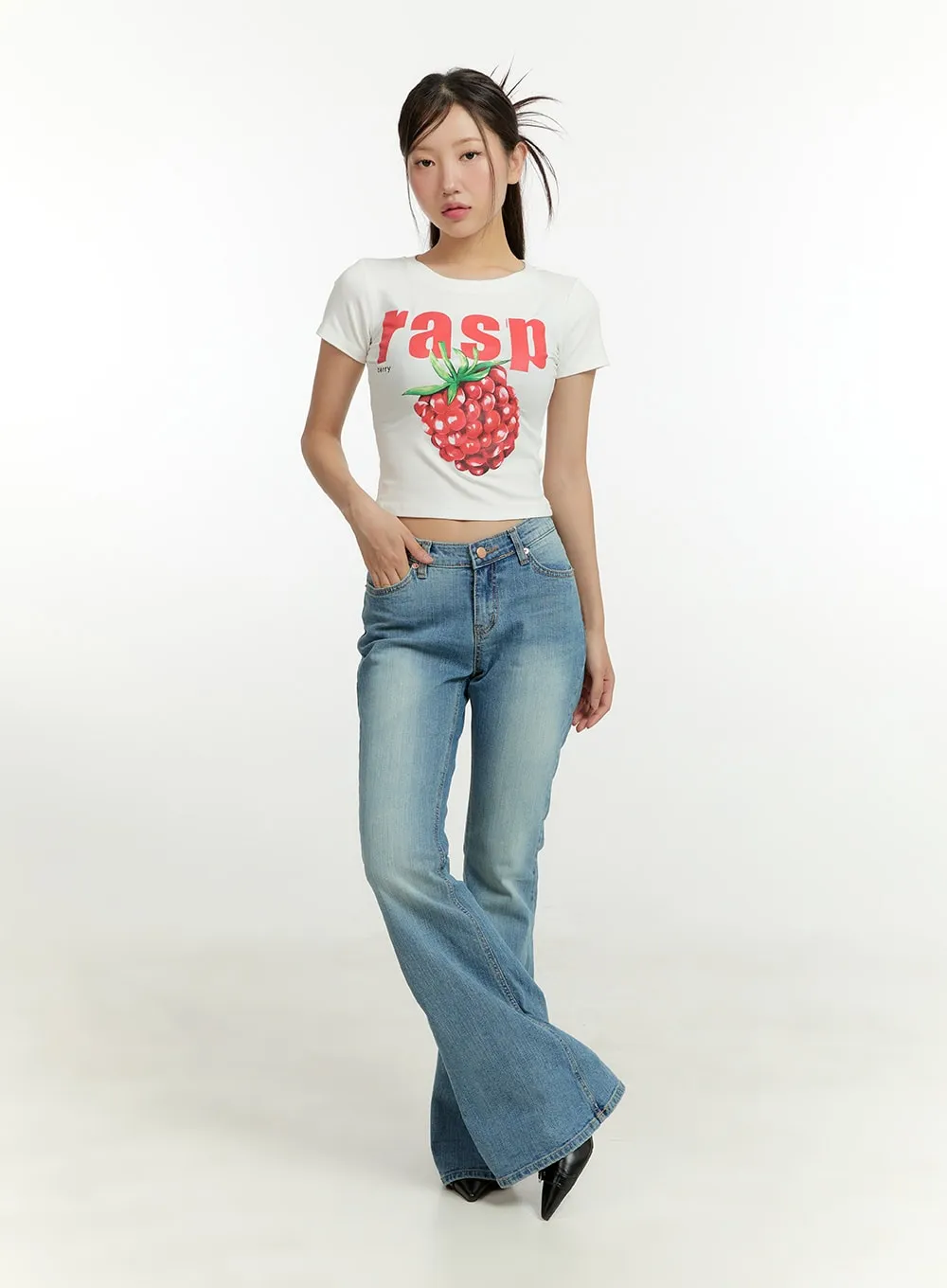 Washed Bootcut Jeans CU428