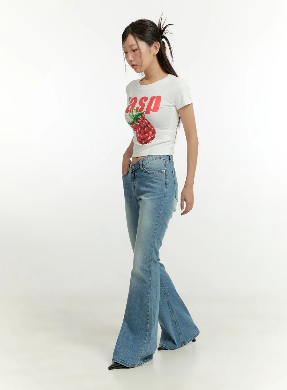 Washed Bootcut Jeans CU428