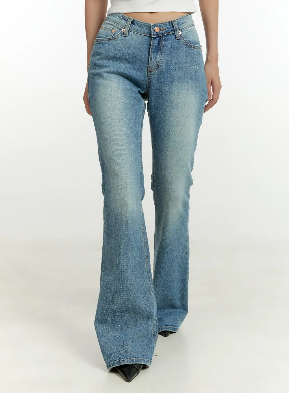 Washed Bootcut Jeans CU428