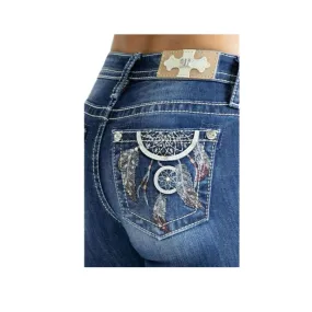 Women's Dream Catcher Mid Rise Bootcut by Miss Me M9351BV