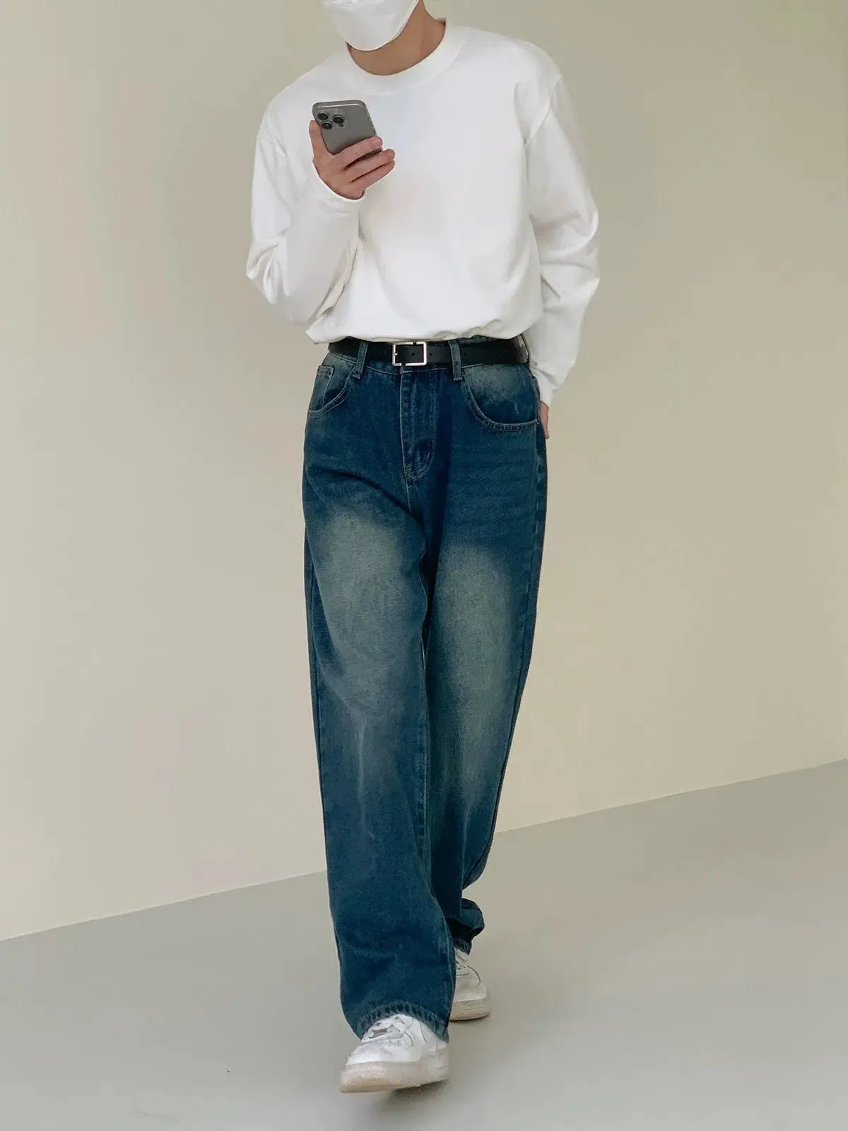 Zhou Comfty Faded Bootcut Jeans